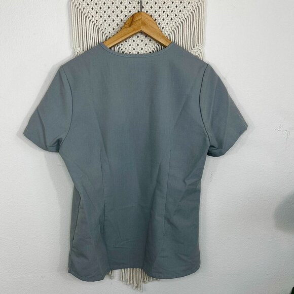 FIGS THREADS FOR THREADS CATARINA GREY SCRUB TOP - Picture 2 of 5